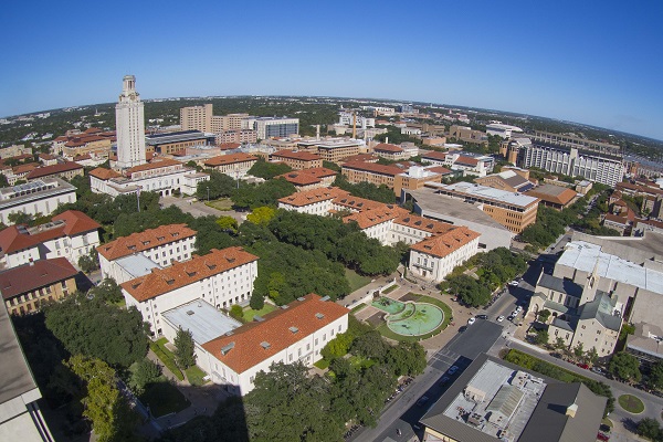 tower and campus aerial view